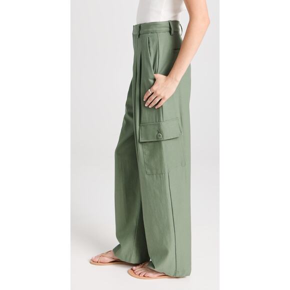 Enza Costa Cargo Trousers Sage Green Utility Pants Size M Waist 30 NWOT - Picture 3 of 9